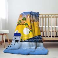 Adorable Blanket with Owl Design for Babies and Children, Super Soft Velveteen Blanket, Children'