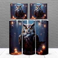 Mystical owl halloween tumbler wraps, 20 oz halloween tumbler wraps, Owl Halloween sublimation desig