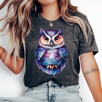 Owl Shirt, Colorful Owl Shirt Owl Lover Shirt Owl Lover Nature Lover Gift For Owl Owl Lover by Elega