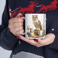 Owl in the Apothecary coffee mug - a delightful Owl Mug