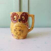 1970s Virginia Owl Mug: Retro Kitsch Kitchen Decor