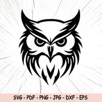 Owl Wall Art, Owl Png, Owl Svg, Owl Digital Download, Owl Vector, Owl Cut File, Owl Silhouette, Owl 