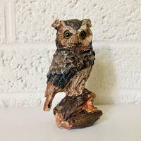 Vintage Polyresin Owl Figurine