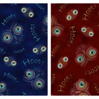 Hoot and Owl Eyes Cotton Fabric, Opulent Owls 29737 Halloween QT Fabrics FQ Fat Quarter Eighth By ya