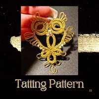Frivolite Owl Tatting Decoration - DIY Tatting Lace Birds Tutorial, Tatting Animals Decor,Tatted Owl