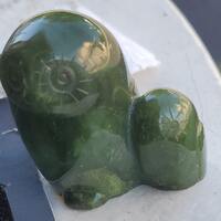 Vintage Green Jade Pair of Owls