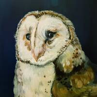 Barn Owl Art Print: Spooky Gothic Decor, Bird Lover Gift