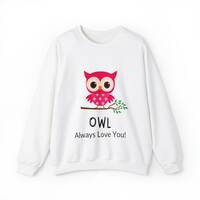 Pink Owl - "Owl will always love you." text, Southern Shirt, Country Clothing, Boho Pink O
