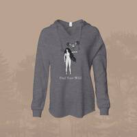 Femme Sauvage Owl Lightweight Long Hooded Women&rsquo;s Sweatshirt