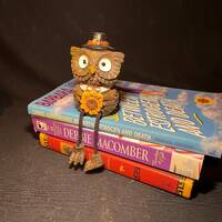 Owl Shelf Sitter "Pumpkin Sunflower" Figurine