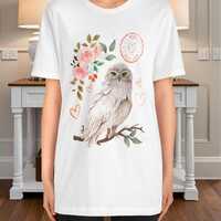 Owl Tshirt, Valentines Day Tee, Graphic Tee, Unisex Shirt, Short Sleeve Shirt, Owl Design