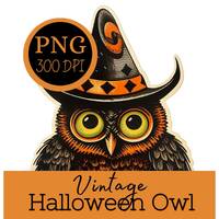 Vintage Halloween Clipart, Owl PNG, Owl Clipart, Printable Halloween, Halloween Clipart, Spooky Seas