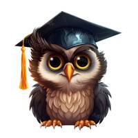 Owl Graduation PNG Clipart, Wise Graduate Bird with Cap, Perfect for Graduation Invitations, Cards, 