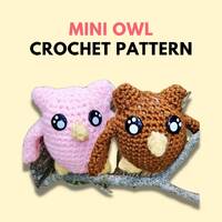 Mini Owl Crochet Pattern | Owl Amigurumi | Beginner Amigurumi Pattern | Crochet Animals | AD FREE VE