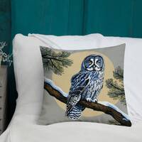 Owl Winter Throw Pillow