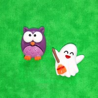 Halloween Resin Pin - Ghost, Pumpkin, Witch Hat, Owl, Spider, Cauldron