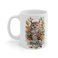 Ceramic Owl Mug - Personalized and Functional Coffee Cup - Unique Gift for Owl Lovers