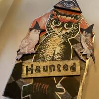 Owl Halloween Art Haunted House