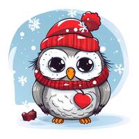 Cute Owl Watercolor PNG Clipart Bundle, Baby Owl Birthday Invitation Set, Christmas Owl Image, Baby 