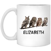 Owl Mug, Owl Gifts for Women, Owl Coffee Mug, Personalized Owl Coffee Cup With Name, Owl Lover Gifts
