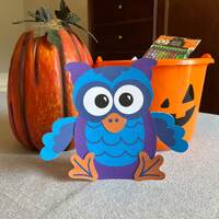 Owl Printable craft activity for kids, fun 3D party decoration, easy to make paper owl, woodland cre