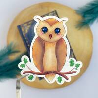 Owl Die Cut Vinyl Sticker | Laptop Decal | Large kawaii inspired sticker for macbook | scrapbooking 