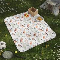 Cottagecore Barn Owl Picnic Blanket: Waterproof Outdoor Blanket