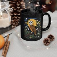 Barn Owl Mug, Birder Gift, Birdwatching Coffee Mug, Bird Gift, Barn Owl Cup, Bird Lover Nature Gift,