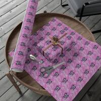 Owl Pattern Wrapping Paper, Pink Owl Wrapping Paper, Owl Gift Wrap For Owl Lover, Premium Gift Wrap 