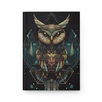 Sacred Geometric OWL Hardcover Journal (Back to School / Gratitude / Manifesting Journal)