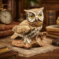 Vintage Porcelain Owl Figurine | Hand Painted HOMCO Home Decor