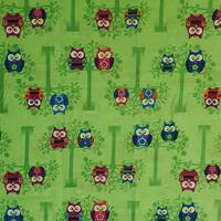 Spring Creative Sitting Pretty Owl Cotton Fabric-OOP