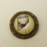 Owl Brooch, cute bird brooch,vintage style