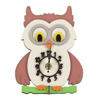 Owl Free Standing Mini Wooden Clock