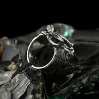 Sterling Silver Owl Night Bird Adjustable Ring for Women