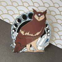 Owl Familiar Pin | Find Your Familiar - witchy, magical, goth, hard enamel, halloween aesthetic