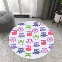 Owl Rug, Colorful Owl Rug, Colored Abstract Rug, Custom Rug, Home Decor Rug, Modern Rug, Non-slip Ru