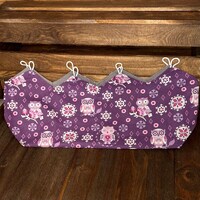 Interchangeable Purse Jacket, Plum Owls