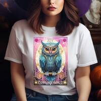 Temperance Owl Tarot Shirt, Confidence Shirt, Halloween Tarot Card Shirt, Owl Shirt, Mystical Tarot 
