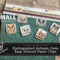Autumn Owls. The Best Altered Paper Clips & Tabs for Journals and Planners. Easy Beginner DIY Sm