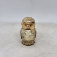 Vintage hand-carved Alabaster owl figurine | Made in Italy |