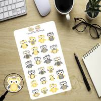 Owl Planner Stickers, Fits Erin Condren Planner, Stickers For Planners, Fits Most Planners