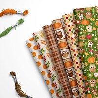 Pumpkin Felt, Thanksgiving Felt, Fall Felt, Owl Felt, Polka Dot Felt, Craft Felt, Autumn Felt, Seaso
