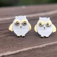 Owl Stud Earrings - Lightweight - Hypoallergenic Studs - Little Girl Earrings - Owl Lover Earrings -