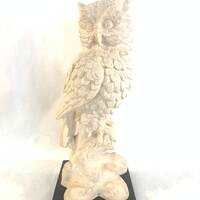 A. Santini Vintage 14” Cast Resin Owl Sculpture