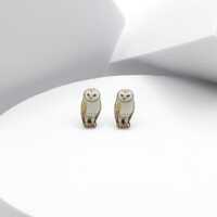 Barn Owl Earrings, Bird Stud Earrings, Cute Nature Animal Lover Gift, Avian Women’s Fashion Ac