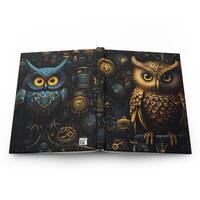 Steampunk Owl Hardcover Journal