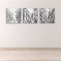 Owl Black and White Fine Art Nature Photography Triptych Prints