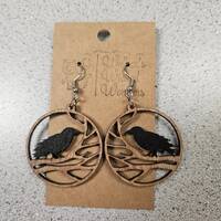 Crows and Owl Earrings