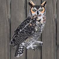 Owl Embroidered Patch, Iron On Great Horned Owl Applique, Hoot Owl Badge, Nature Lover Gift, Birdwat